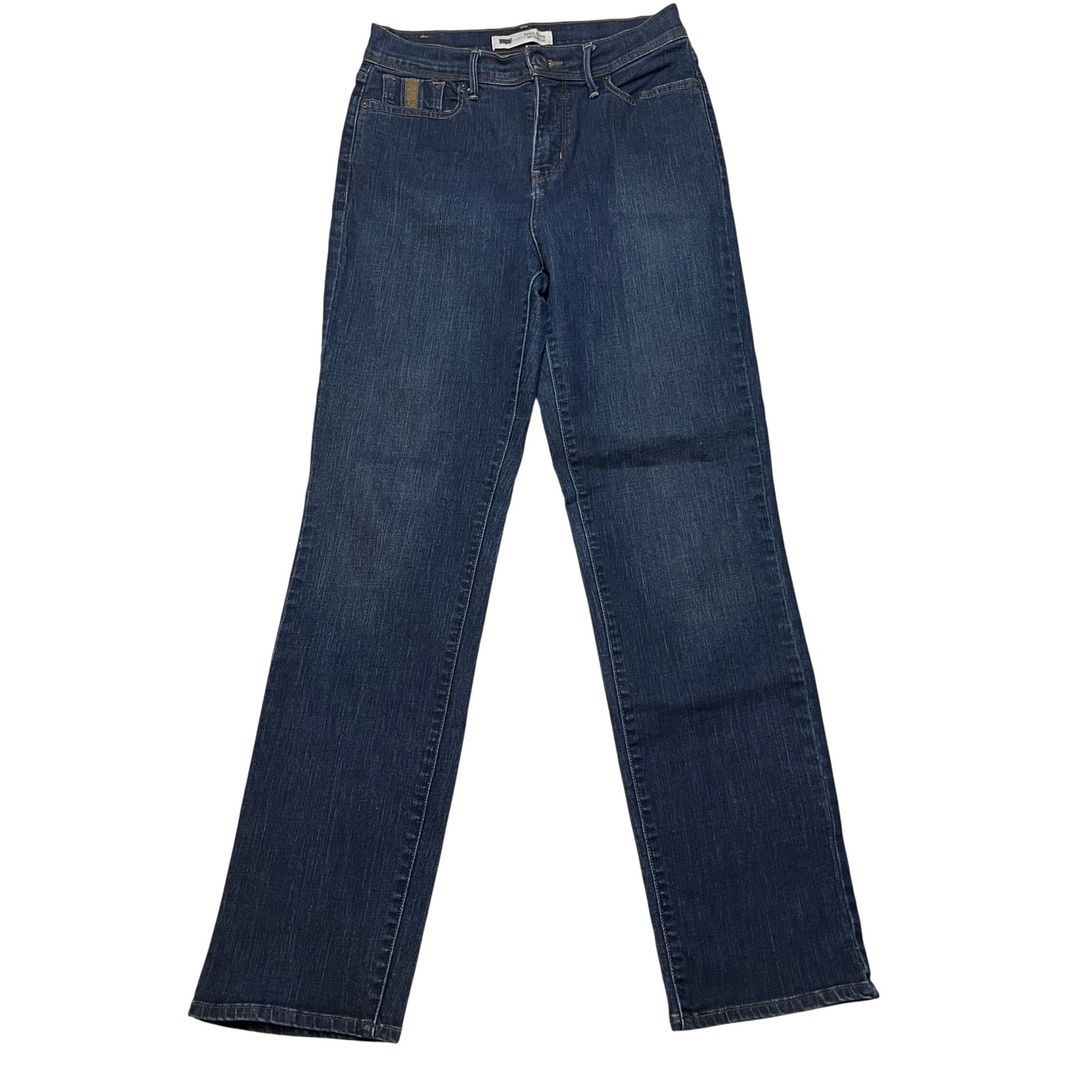 Levi's Jeans Womens 8m Blue Perfectly Slimming 512 Straight Leg Dark Wash